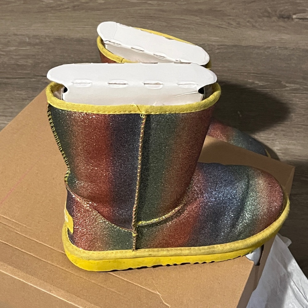 USED UGG Rainbow Glitter Boots